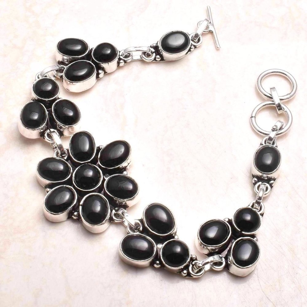 Womens Black Onyx Handmade Bracelet